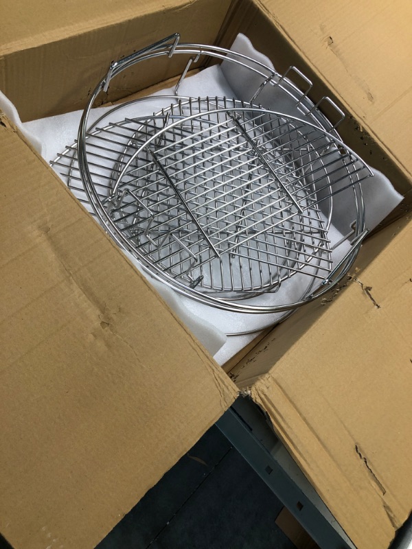 Photo 1 of Simfelice Egg Expander Rack for Large Big Green Egg 5-Piece Stainless Steel Conveggtor Basket Eggspander Rack Replacement Kit Big Green Egg Accessories eggspander large big green egg conveggtor