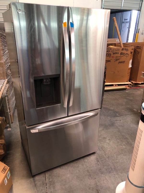 Photo 2 of LG LRFOC2606S 26 Cu. Ft. Stainless Counter Depth French Door Refrigerator **unable to test**