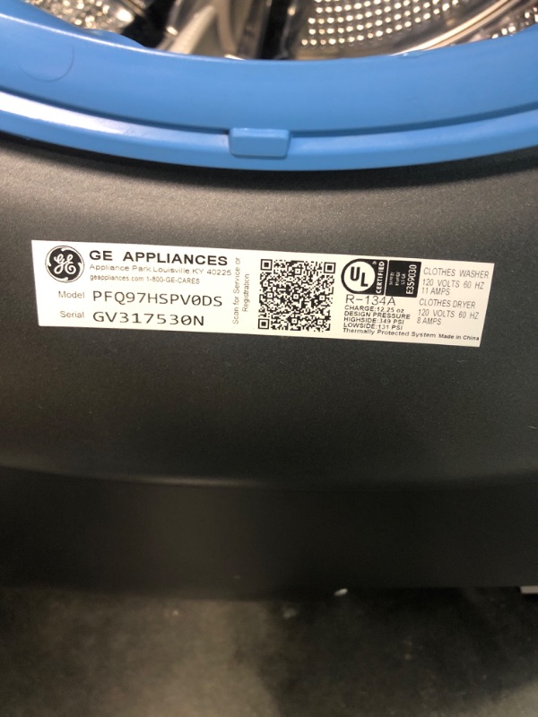 Photo 5 of GE Profile PFQ97HSPVDS 28 Inch Smart Front Load Washer/Dryer Combo with 4.8 cu.ft. Capacity, 12 Wash Cycles, 14 Dryer Cycles, Ventless Heat Pump Dryer, EZ Access Lint Filter, SmartDispense™ Technology, Dynamic Balancing Technology, Eco Cool™ Cycle, ADA Co