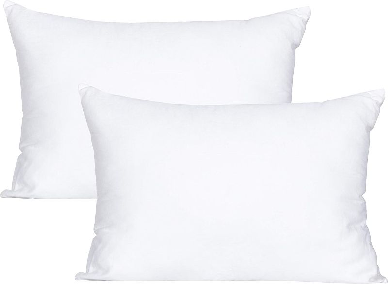Photo 1 of 2 Pack Cotton Down Alternative Toddler Pillows, Super Soft and Breathable Baby Small Pillows fo