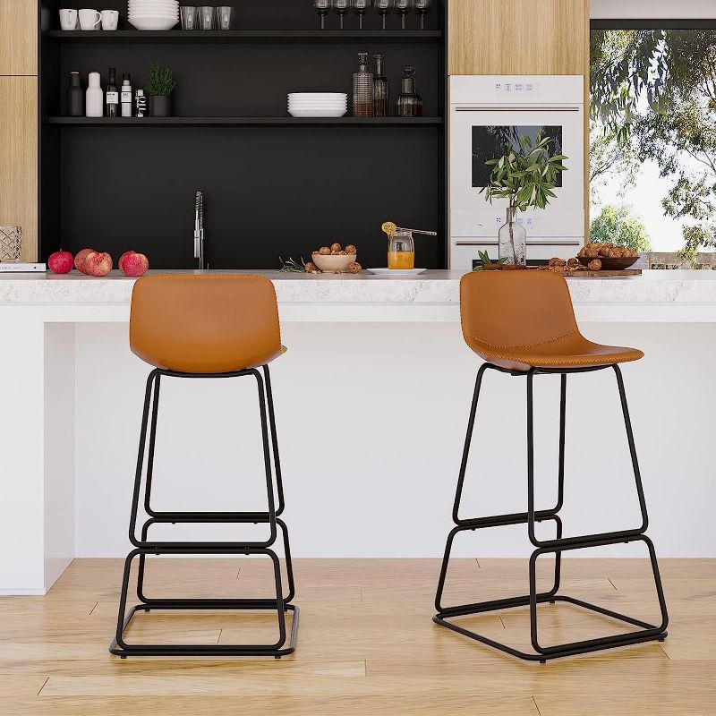 Photo 1 of 
Bar Stools Set of 2, 30 inch Modern Bar Stools, Metal Bar Stools with Back, Stools for Kitchen Counter Height Bar Stools, Indoor Dining Urban Bar Stools...