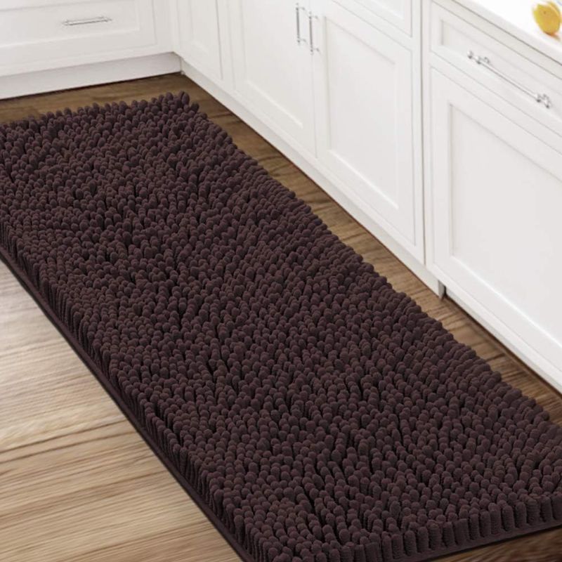 Photo 1 of 
Bathroom Rugs Bath Mat Bath Rugs Bath Mats for Bathroom Non Slip Extra Thick Buncy Soft Chenille Bath Rug Fulffy Shag, Indoor Rug Runner Carpet for Entry..