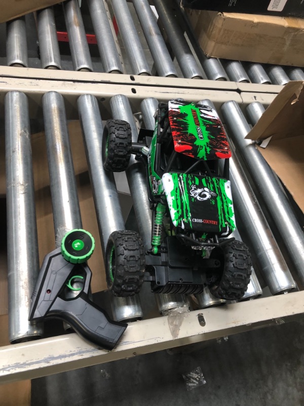 Photo 2 of DOUBLE E RC Car 1:12 Remote Control Car Monster Trucks with Head Lights 4WD Off All Terrain RC Car Rechargeable Vehicles Green