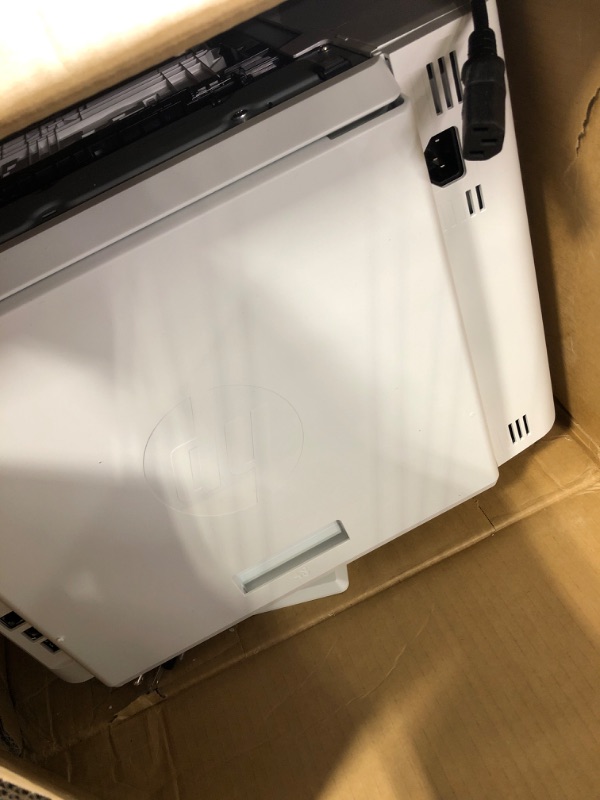 Photo 2 of HP Color Laser Jet Enterprise M455dn Duplex Printer (3pz95a), white 
