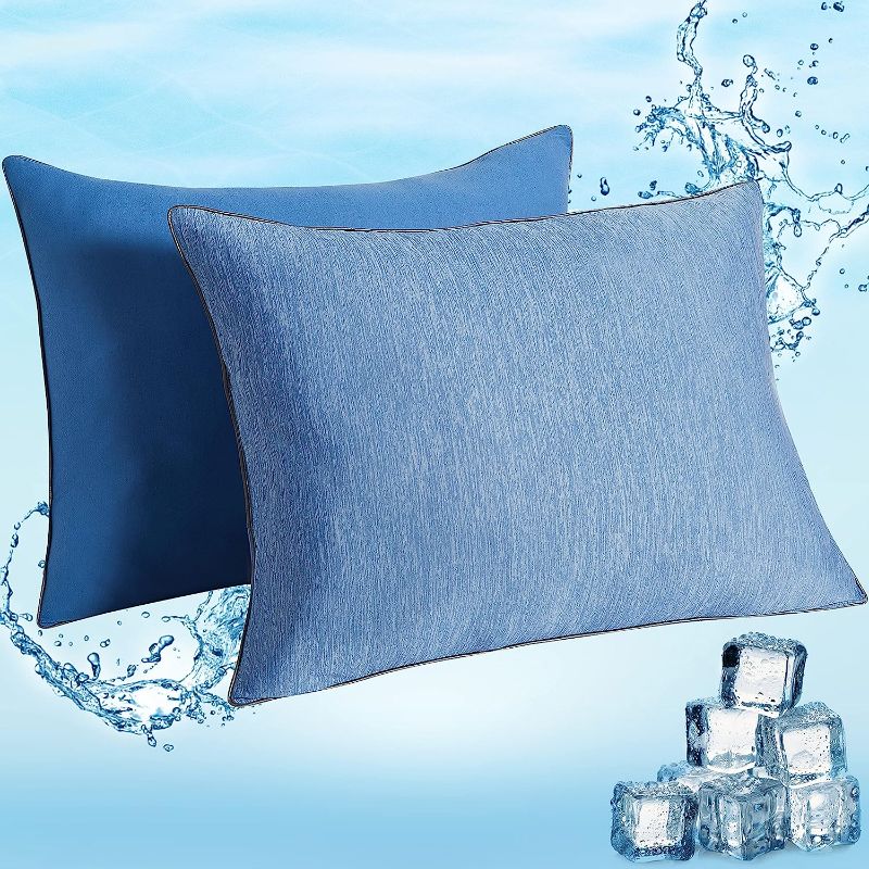 Photo 1 of 
Topcee Bed Pillows for Sleeping Queen Size 2 Pack Colling Pillow Set of 2 for Back, Stomach or Side Sleepers, Hotel Quality Firm Pillow, Bionic Down Filling...