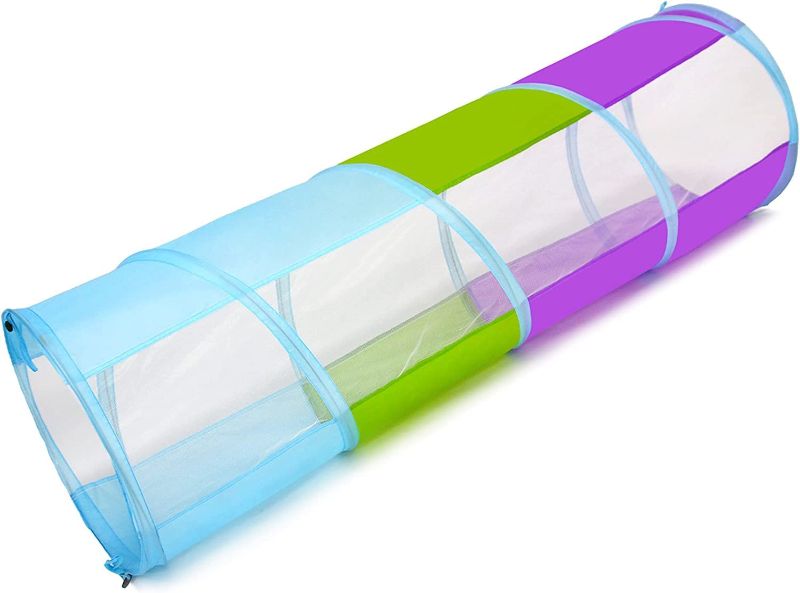 Photo 1 of 
Kids Play Tunnel for Toddlers 1-3, Tunnels for Kids to Crawl Through Indoor Outdoor Pop Up Play Tent for Toddler Babies Children Girl Boy Game Toys 5ft Long
Color:Purple/Green/Blue