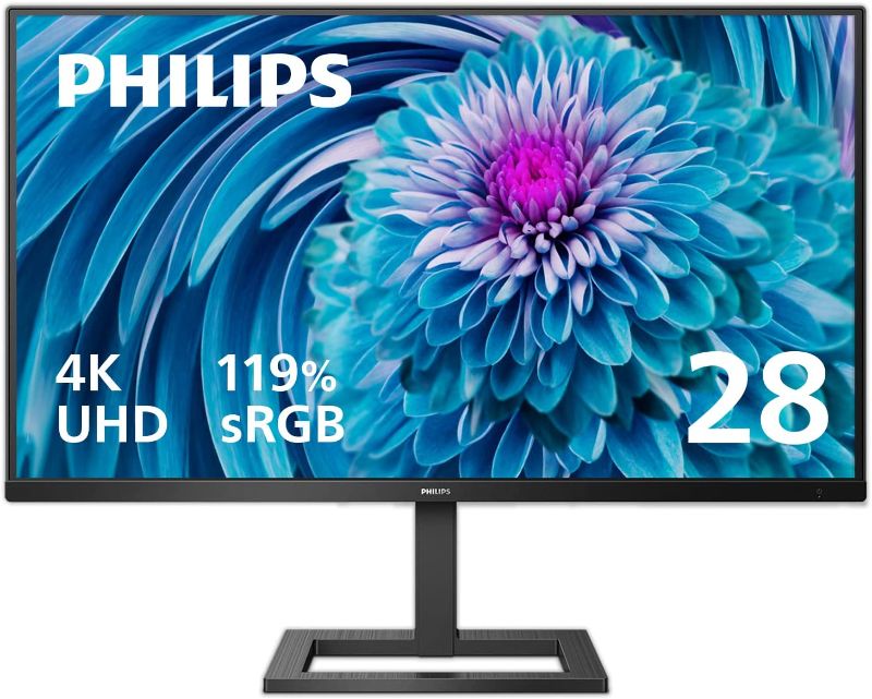 Photo 1 of 
PHILIPS 288E2E 28" Frameless Monitor, 4K UHD 3840x2160 IPS, 120% sRGB, FreeSync, Height Adjustable, VESA, 4Yr Advance Replacement