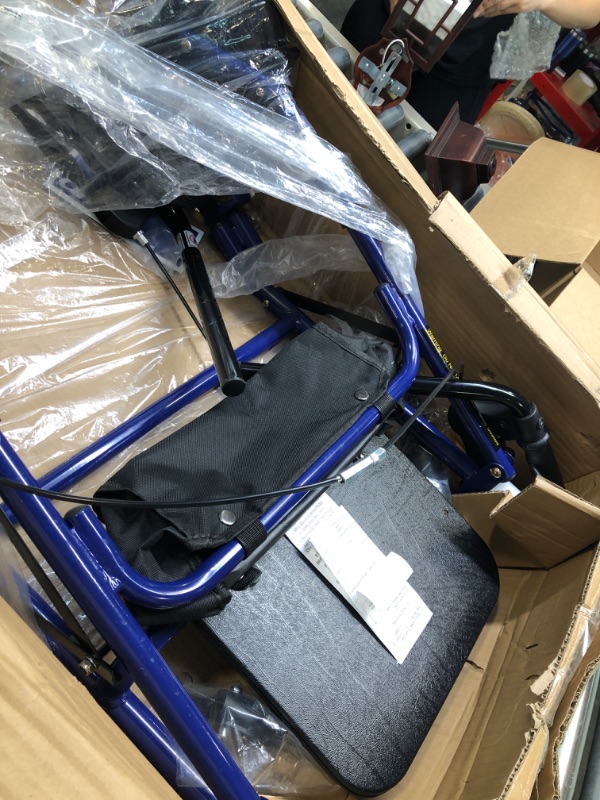 Photo 1 of Drive Medical 10257BL-1 4-Wheel Rollator Walker With Seat & Removable Back Support, Blue