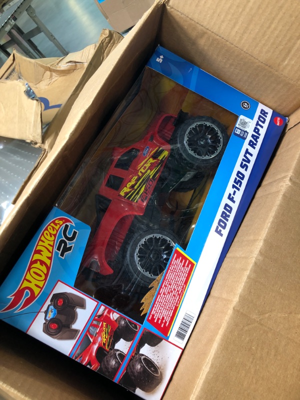 Photo 1 of ?Hot Wheels Remote Control Truck, Red Ford F-150 RC Vehicle With Full-Function Remote Control, Large Wheels & High-Performance Engine, 2.4 GHz With Range of 65 Feet HW FORD TRUCK RC
