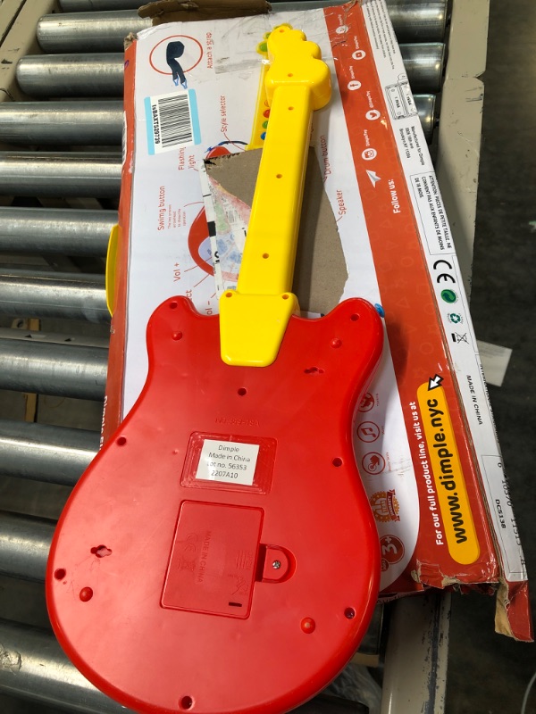 Photo 3 of Dimple Kids Handheld Musical Electronic Toy Guitar for Children Plays Music, Rock, Drum & Electric Sounds Best Toy & Gift for Girls & Boys (Red) (Single)