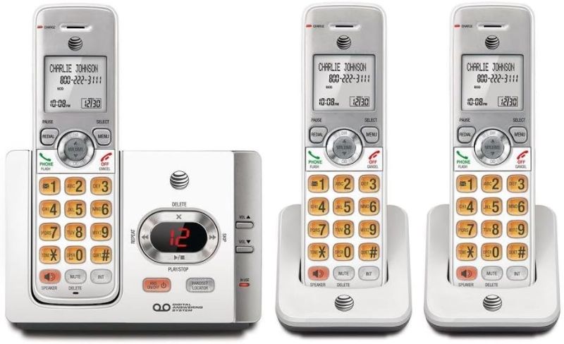 Photo 1 of AT&T 3 Handset Cordless Phone with Answering System with Caller ID/Call Waiting