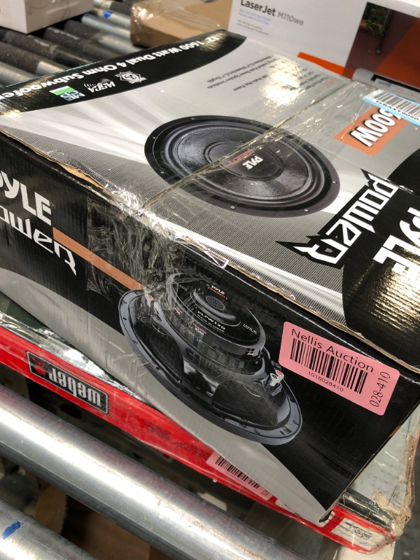 Photo 1 of Pyle 12' Car Audio Speaker Subwoofer - 1600 Watt High Power Bass Surround Sound Stereo Subwoofer Speaker System - Non Press Paper Cone, 90 dB, 40 Ohm, 60 oz Magnet, 2 Inch 4 Layer Voice Coil -PLPW12D 12-inch 1600 Watts 2-inch dual voice coil 4-ohm