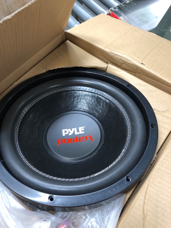 Photo 1 of Pyle 12' Car Audio Speaker Subwoofer - 1600 Watt High Power Bass Surround Sound Stereo Subwoofer Speaker System - Non Press Paper Cone, 90 dB, 40 Ohm, 60 oz Magnet, 2 Inch 4 Layer Voice Coil -PLPW12D 12-inch 1600 Watts 2-inch dual voice coil 4-ohm