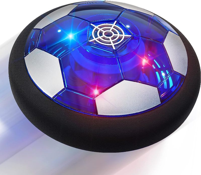 Photo 1 of Kids Toys Hover Soccer Ball (Set of 2), Battery Operated Air Floating Soccer Ball with LED Light and Soft Foam Bumper for Indoor Outdoor Game, Age 3 4 5 6 7 8-16 Year Old Boys Girls