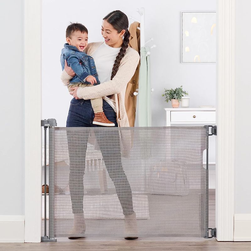 Photo 1 of  Retractable Baby Gate, Expands up to 50" Wide, Includes Wall Mounts color: white 