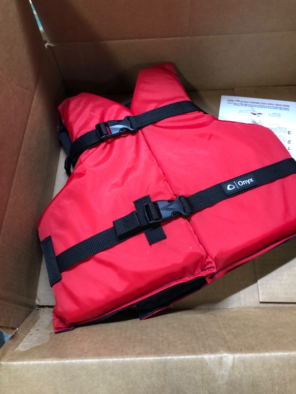 Photo 3 of 
Onyx General Purpose Boating Vest color red 