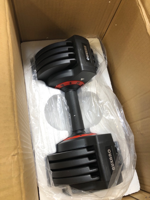 Photo 2 of Adjustable Dumbbell 25/55LB 5 In 1 Single Dumbbell for Men and Women Multiweight Options Dumbbell with Anti-Slip Nylon Handle Fast Adjust Weight for Home Gym Full Body Workout Fitness 55LB?1pc?