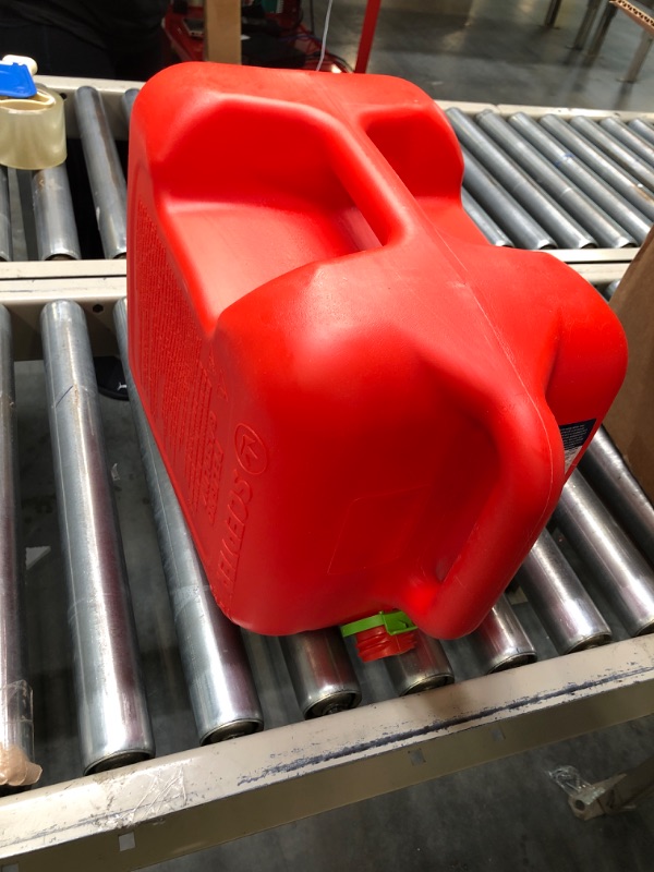 Photo 1 of Scepter FSCG552 Fuel Container with Spill Proof SmartControl Spout, Red Gas Can, 5 Gallon 5 Gallon Red Gas Can