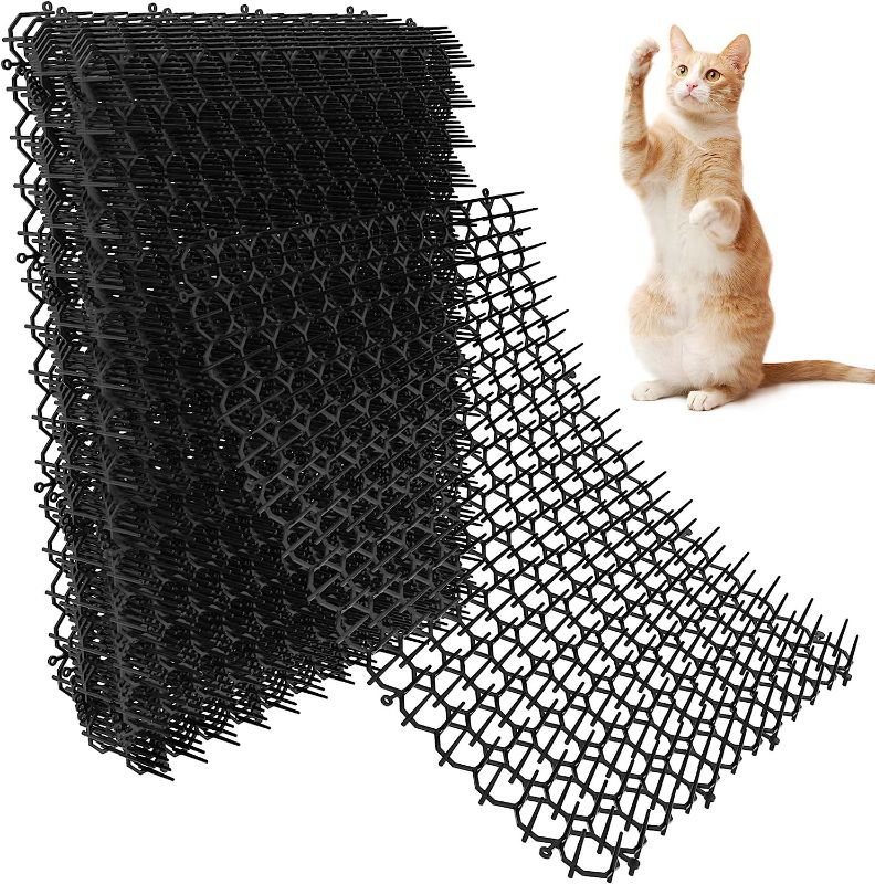 Photo 1 of 24 pack squarecat scat mats for cats with spikes, pricle strip from diging cat deterrent outdoor 