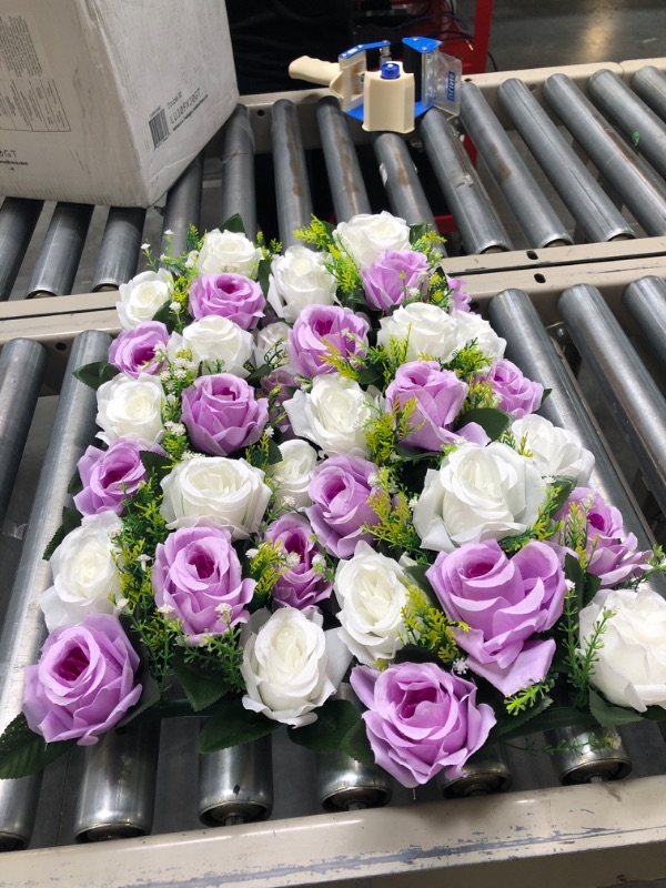 Photo 2 of 
Inweder Flower Table Decorations for Wedding - 2 Pcs Artificial Table Flower Arrangement, Weeding Rose Floral Centerpieces for Reception, Table Runner,...