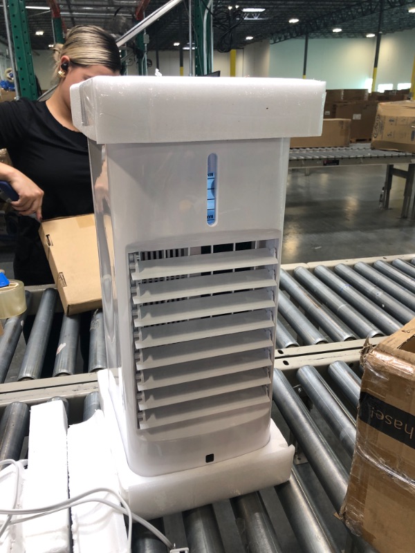 Photo 2 of 24" Evaporative Air Cooler & Mini Portable Air Conditioner, Personal AC Cooling Fan for Room Office Camping, Mini Portable Air Conditioner Ice Cubes