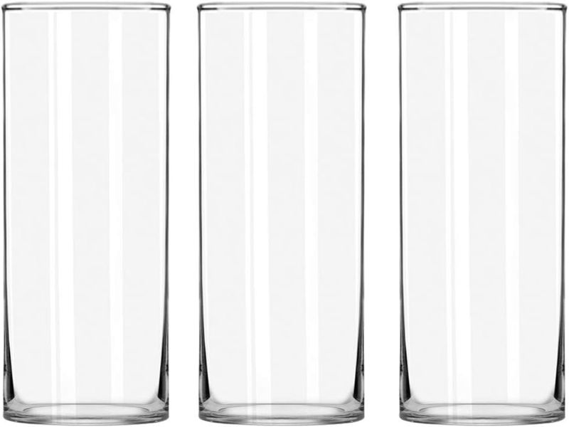 Photo 1 of 3 Pack Clear Glass Cylinder Vases, Table Flowers Vase, for Home & Wedding Decorations and Formal Dinners 