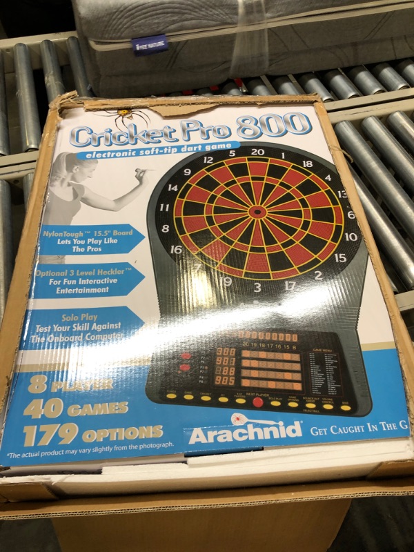 Photo 2 of Arachnid Cricket Pro 800 Electronic Dartboard with NylonTough Segments for Improved Durability and Playability and Micro-thin Segment Dividers for ReducedBounce-outs , Black
