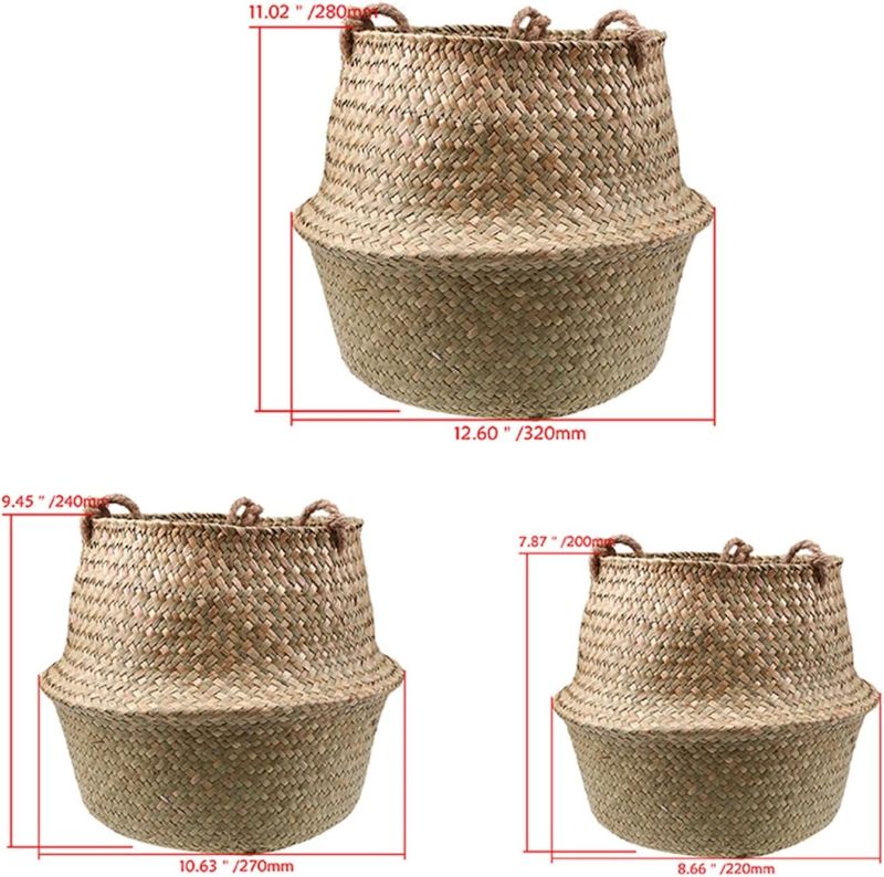 Photo 1 of 3 Piece Storage Basket Garden Basket Flower Pot Folding Dirty Clothes Laundry Organizer Container