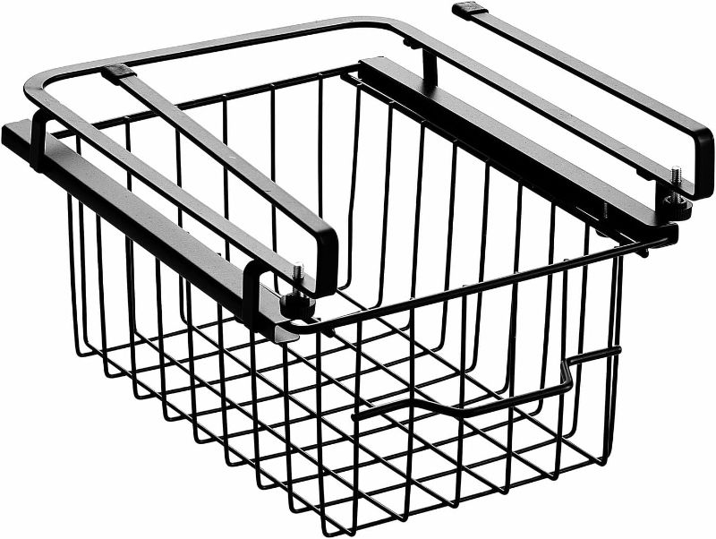 Photo 1 of 
mDesign Metal Wire Extra Small Hanging Basket Pullout Drawer w/Handle; Sliding Under Shelf Storage Organizer Rack for Kitchen, Cabinet, Pantry; Attaches to...