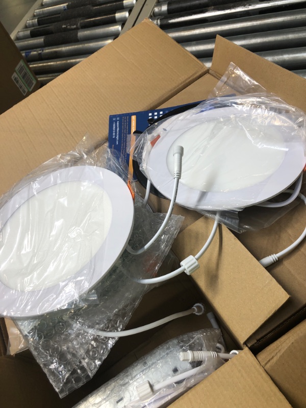 Photo 1 of Amico 20 Pack 6 Inch 5CCT Ultra-Thin LED Recessed Ceiling Light with Junction Box, 2700K/3000K/3500K/4000K/5000K Selectable, 12W Eqv 110W, Dimmable Can-Killer Downlight, 1050LM High Brightness - ETL 5000k/4000k/3500k/3000k/2700k - 5cct White 6 Inch