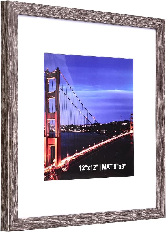 Photo 1 of Yaetm 20x20 Picture Frame Rustic Grey Set of 3, Square Photo Frame Displays 16x16 with Mat or 20 x 20 without Mat, Gallery Wall Frame for Wall Mounting (3 Pack, Grey)