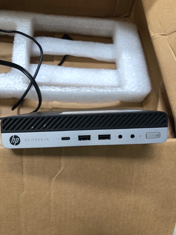 Photo 4 of HP EliteDesk 800 G3 Mini Business Desktop (Intel Quad-Core i7-6700T 2.8Ghz, 16GB DDR4 RAM, 512GB SSD, DisplayPort DP, RJ-45, Keyboard + Mouse, Windows 10 Professional (Renewed)