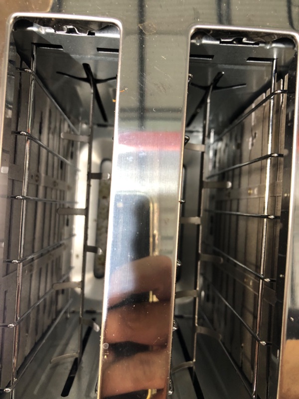 Photo 5 of GE Stainless Steel Toaster | 2 Slice | Extra Wide Slots for Toasting Bagels, Breads, Waffles & More | 7 Shade Options for the Entire Household to Enjoy | Countertop Kitchen Essentials | 850 Watts 2-Slice