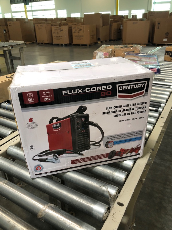 Photo 1 of Lincoln Electric FC90 Flux Core Wire Feed Welder and Gun, 90 Amp, 120V, Inverter Power Source for Easy Operation, Portable Shoulder Strap, Best for Small Welding Jobs