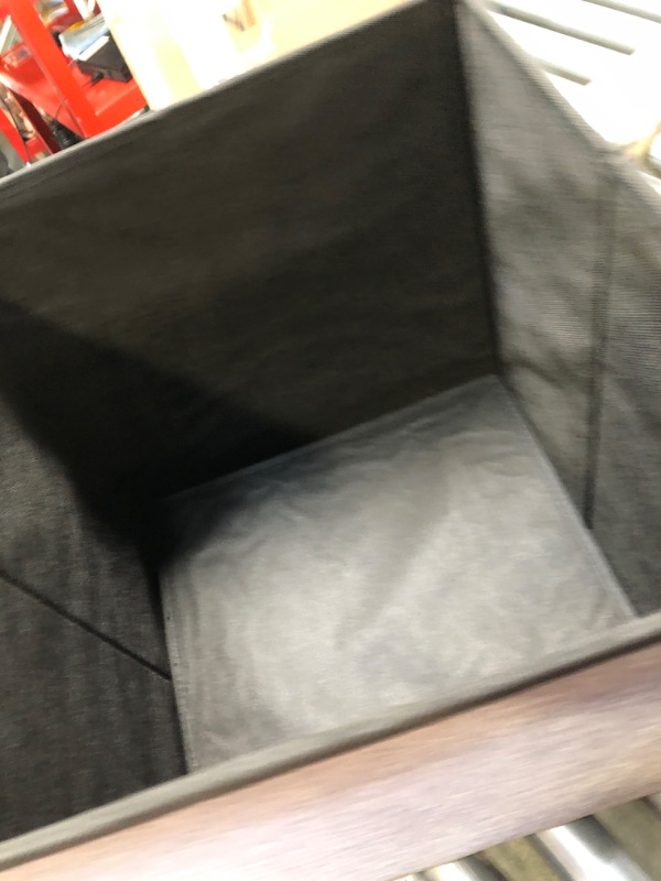 Photo 1 of B FSOBEIIALEO Storage Ottoman Cube, Toy Chest Folding Footrest for Living Room Seat, 12.6"X12.6"X12.6" (Linen Grey)