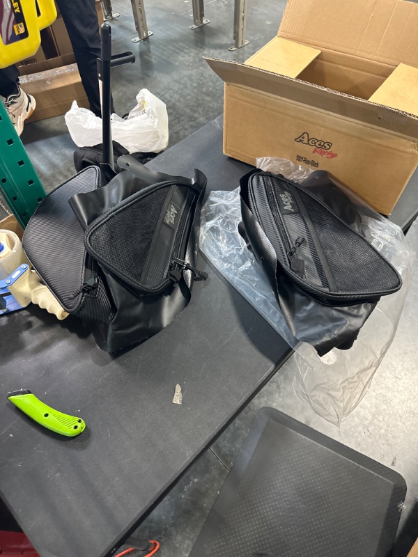 Photo 3 of Aces Racing Polaris RZR XP Pro Storage Bags 2020 2021 2022 XP4 (Black, (Rear) Door Bag) (5001-Roof)