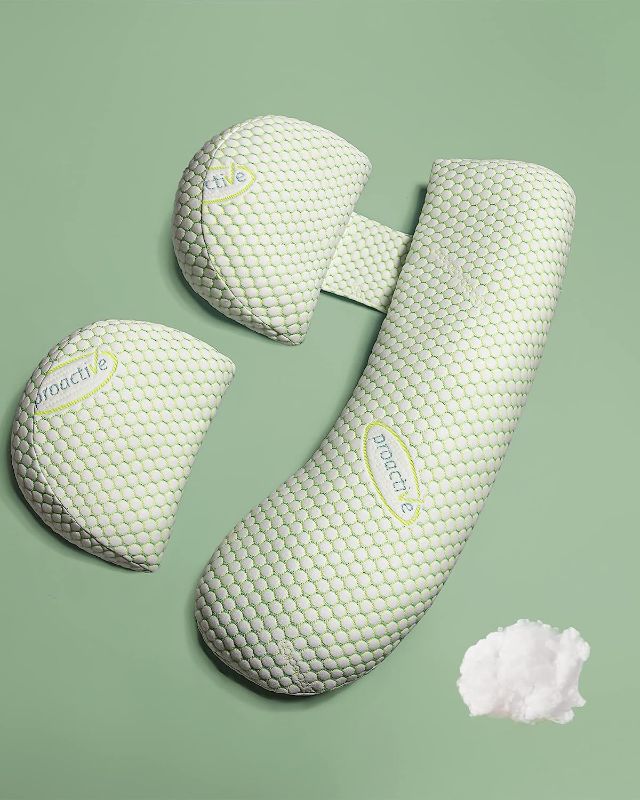 Photo 1 of Pregnancy Pillows for Sleeping, Maternity Pillows, Detachable and Adjustable Pregnancy Must Haves Support for Pregnant Women Back, Belly, Stomach,Side Sleeper Pregnancy Wedge Pillow (Green)