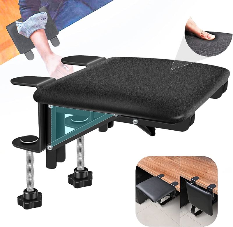 Photo 1 of Giecy arm Rest for Desk Adjustable Arm Rest Support for arm Support for Computer Desk Ergonomic Desk Extender Rotating Mouse Pad Holder for Table Office Chair Desk