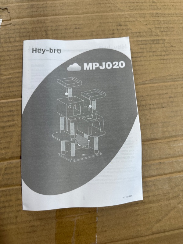 Photo 1 of Hey-brother Large Multi-Level Cat Tree Condo Furniture with Sisal-Covered Scratching Posts, 2 Bigger Plush Condos, Perch Hammock for Kittens, Cats and Pets Beige MPJ020M