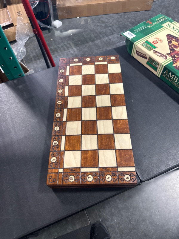 Photo 3 of Beautiful Handcrafted Wooden Chess Set with Wooden Board and Handcrafted Chess Pieces - Gift idea Products (21" (55 cm))