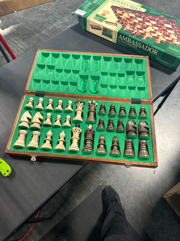 Photo 1 of Beautiful Handcrafted Wooden Chess Set with Wooden Board and Handcrafted Chess Pieces - Gift idea Products (21" (55 cm))