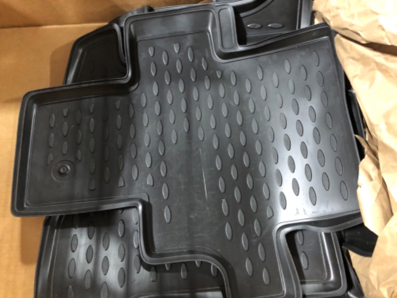 Photo 2 of OMAC Floor Mats fits Kia Telluride 2020 to 2023, Front and Third Row Seat, Custom Fit, All Weather, Heavy Duty, Black