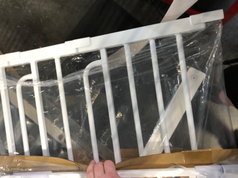Photo 1 of Mom's Choice Awards Winner-Cumbor 29.5-57" Baby Gate for Stairs, Extra Wide Dog Gate for Doorways, Pressure Mounted Walk Through Safety Child Gate for Kids Toddler, Tall Pet Puppy Fence Gate, White 30.5" Tall x 57" Wide White