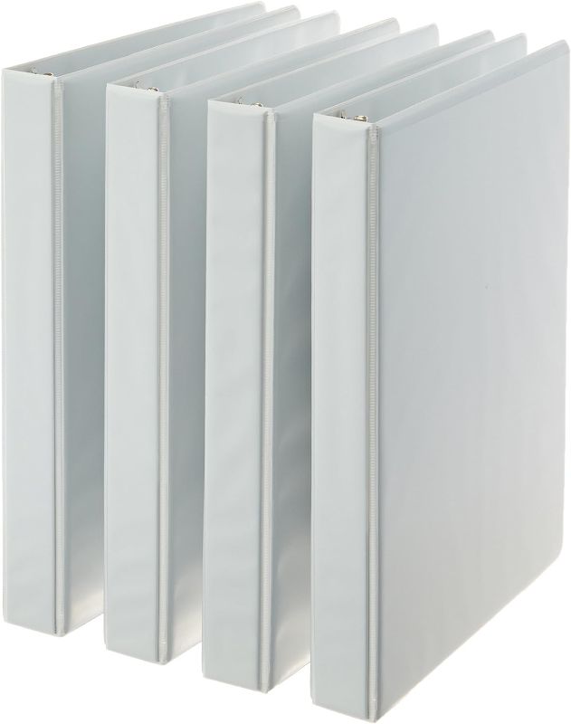 Photo 1 of 3-Ring Binder, 1-Inch - White, 5-Pack