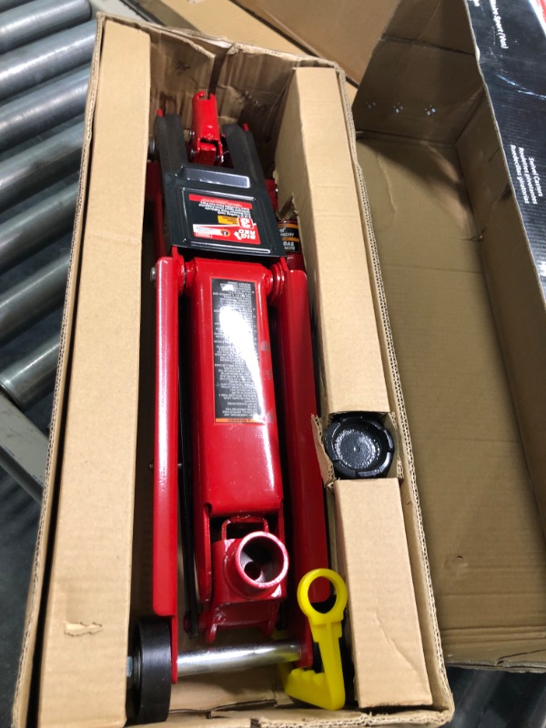 Photo 2 of BIG RED T83006 Torin Hydraulic Trolley Service/Floor Jack with Extra Saddle (Fits: SUVs and Extended Height Trucks): 3 Ton (6,000 lb) Capacity, Red