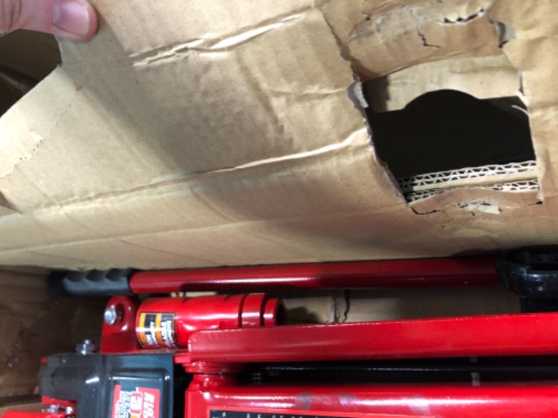 Photo 3 of BIG RED T83006 Torin Hydraulic Trolley Service/Floor Jack with Extra Saddle (Fits: SUVs and Extended Height Trucks): 3 Ton (6,000 lb) Capacity, Red