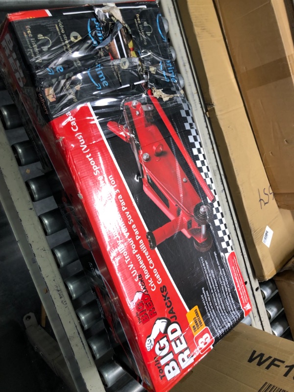 Photo 4 of BIG RED T83006 Torin Hydraulic Trolley Service/Floor Jack with Extra Saddle (Fits: SUVs and Extended Height Trucks): 3 Ton (6,000 lb) Capacity, Red