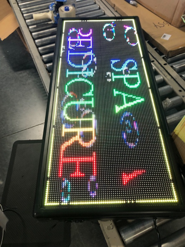 Photo 4 of P6 Outdoor Full color 40''x18'' led sign Programming Support Texts, Images& Video LED Sign for Window Advertising