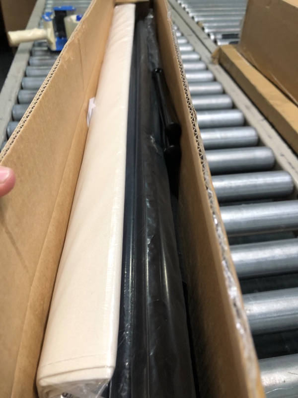 Photo 2 of OUTGAVA 3 Panel Portable Room Divider Folding Partition Privacy Screen 6 FT Room Separator Freestanding Wall Divider for Office,Bedroom,102''W x 20''D x 71''H Cream