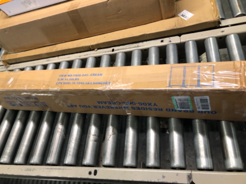 Photo 4 of OUTGAVA 3 Panel Portable Room Divider Folding Partition Privacy Screen 6 FT Room Separator Freestanding Wall Divider for Office,Bedroom,102''W x 20''D x 71''H Cream